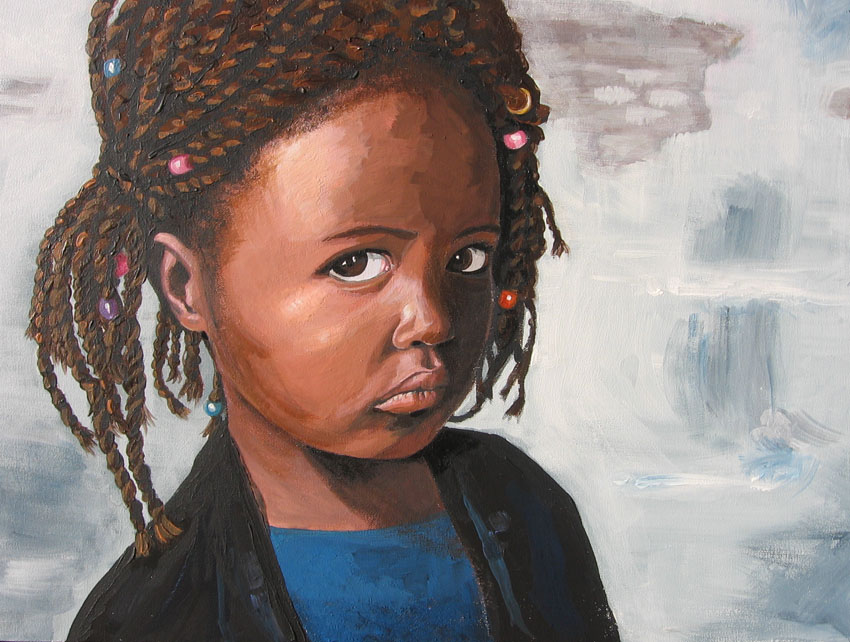 Acrylics on canvas, portrait commissions